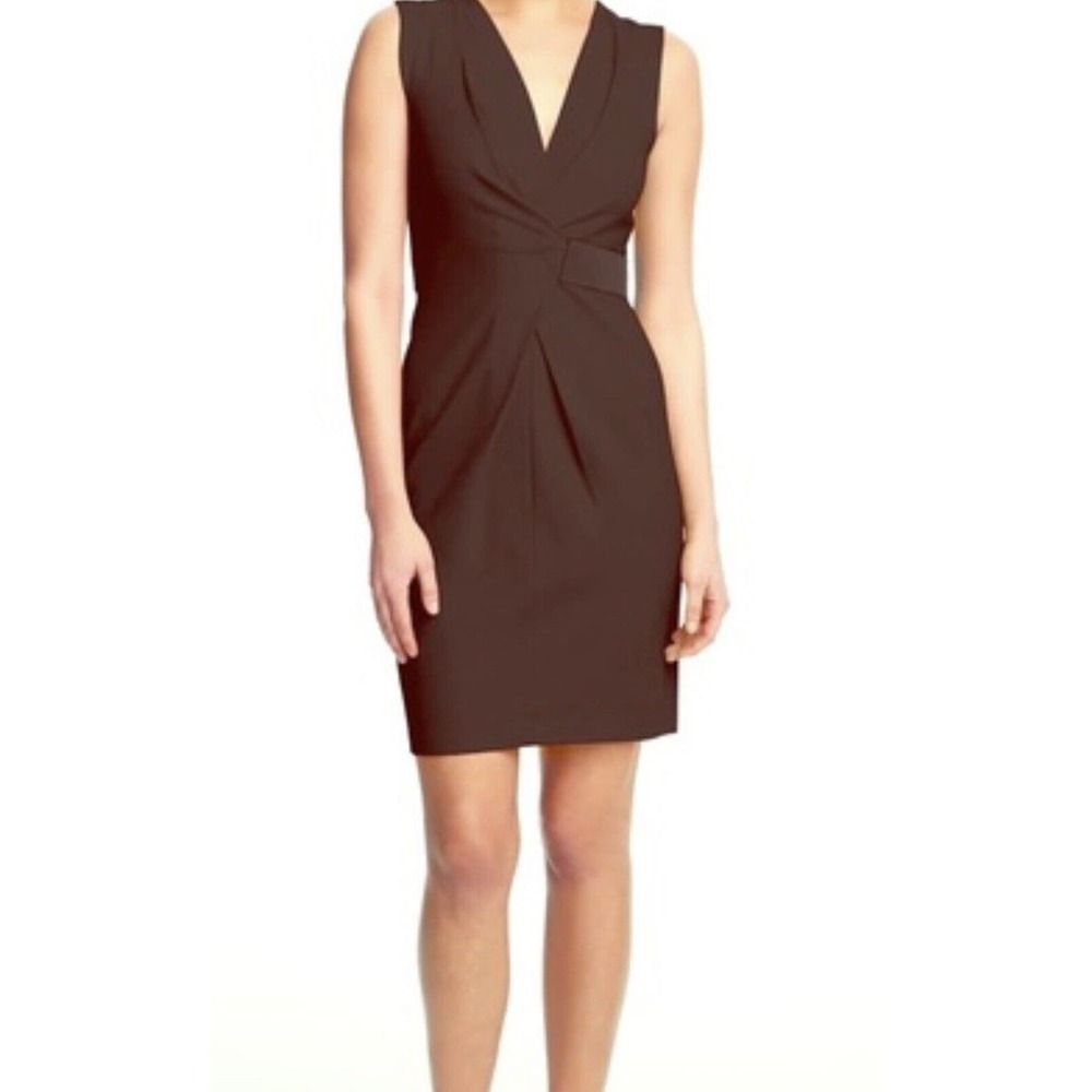 KENNETH COLE Black Samantha Tank Sheath Wrap Long Zipper on back Dress Sz XS